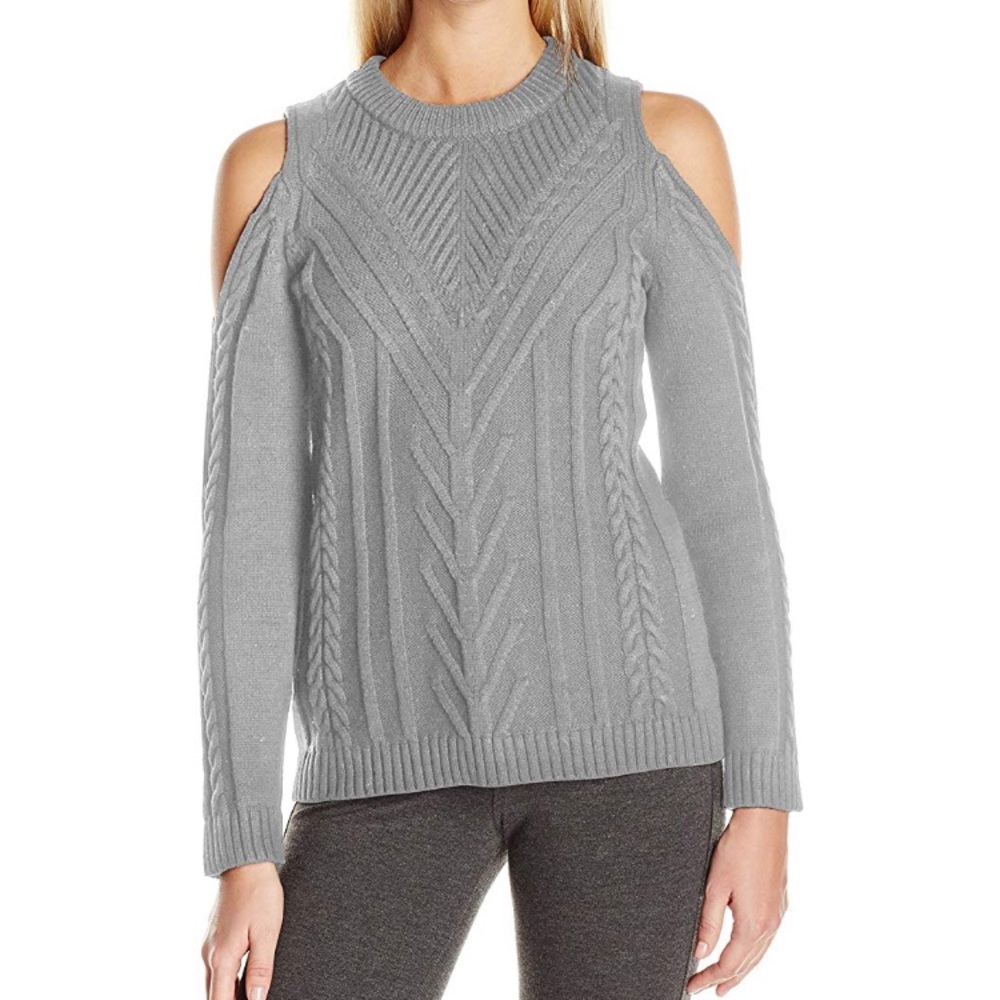 NWOT Women's Long Sleeve Cold-Shoulder Sweater - Picture 1 of 8